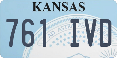 KS license plate 761IVD