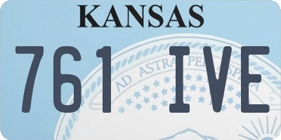 KS license plate 761IVE