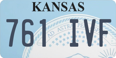 KS license plate 761IVF