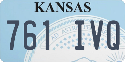 KS license plate 761IVQ
