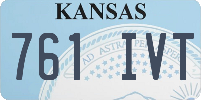 KS license plate 761IVT