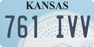 KS license plate 761IVV