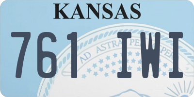 KS license plate 761IWI
