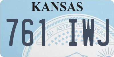 KS license plate 761IWJ