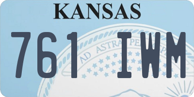 KS license plate 761IWM