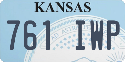 KS license plate 761IWP