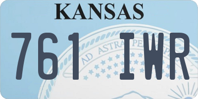 KS license plate 761IWR