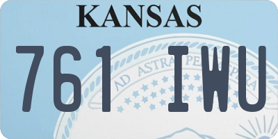 KS license plate 761IWU