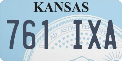 KS license plate 761IXA