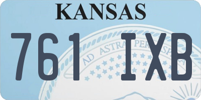 KS license plate 761IXB