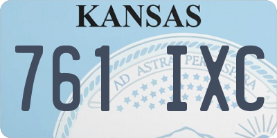 KS license plate 761IXC