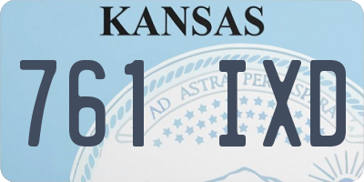 KS license plate 761IXD