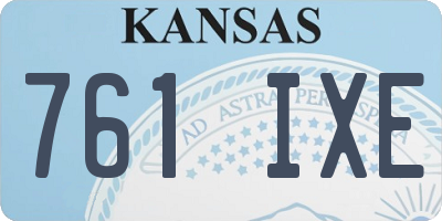KS license plate 761IXE