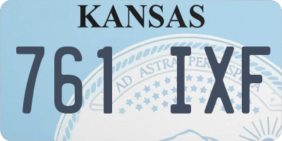 KS license plate 761IXF