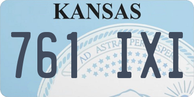 KS license plate 761IXI