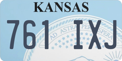 KS license plate 761IXJ