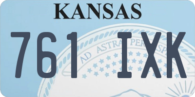 KS license plate 761IXK