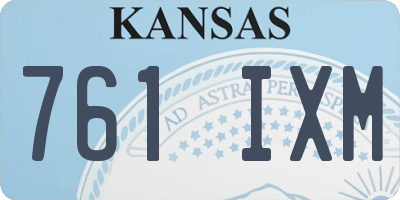 KS license plate 761IXM