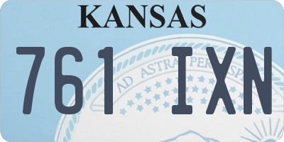 KS license plate 761IXN