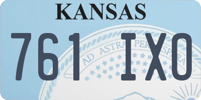KS license plate 761IXO