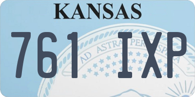 KS license plate 761IXP