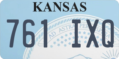 KS license plate 761IXQ