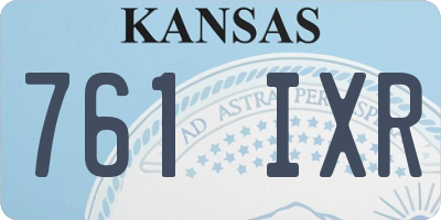 KS license plate 761IXR
