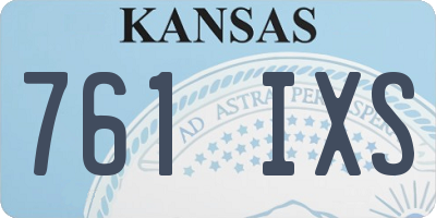 KS license plate 761IXS