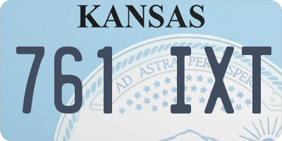 KS license plate 761IXT