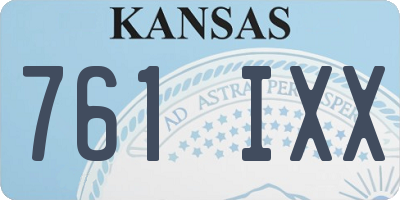 KS license plate 761IXX