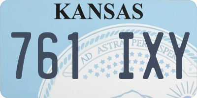 KS license plate 761IXY