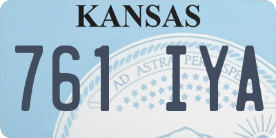 KS license plate 761IYA