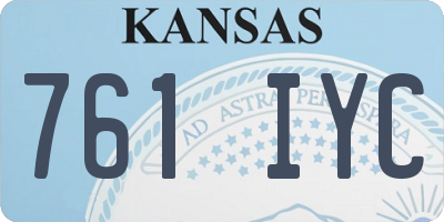 KS license plate 761IYC