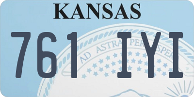 KS license plate 761IYI
