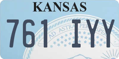 KS license plate 761IYY