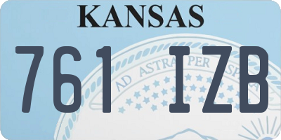 KS license plate 761IZB
