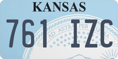 KS license plate 761IZC