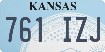 KS license plate 761IZJ