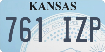 KS license plate 761IZP