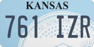 KS license plate 761IZR