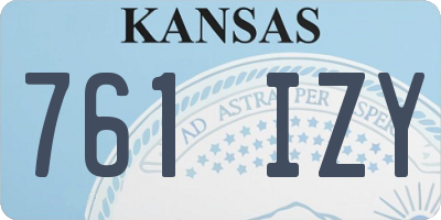 KS license plate 761IZY