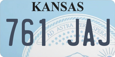 KS license plate 761JAJ