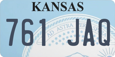 KS license plate 761JAQ