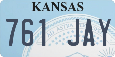 KS license plate 761JAY