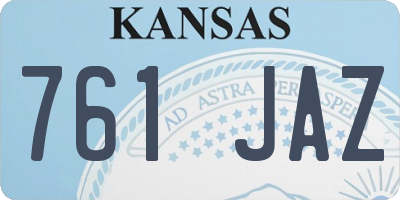KS license plate 761JAZ
