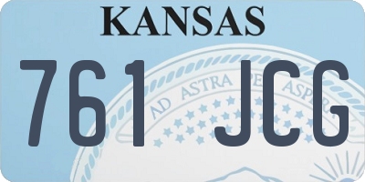 KS license plate 761JCG