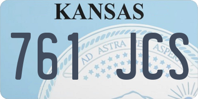 KS license plate 761JCS