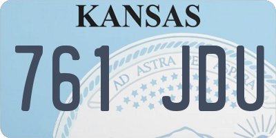 KS license plate 761JDU