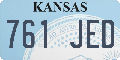 KS license plate 761JED