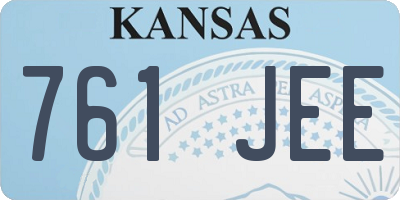 KS license plate 761JEE